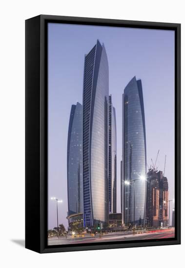 The Etihad Towers, Abu Dhabi, United Arab Emirates, Middle East-Angelo Cavalli-Framed Premier Image Canvas