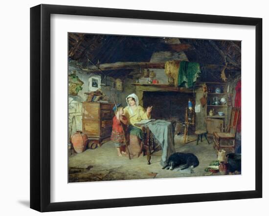 The Ettrick. Shepherd Boy Receiving his first impressions from his mother, 1858-George Washington Brownlow-Framed Giclee Print