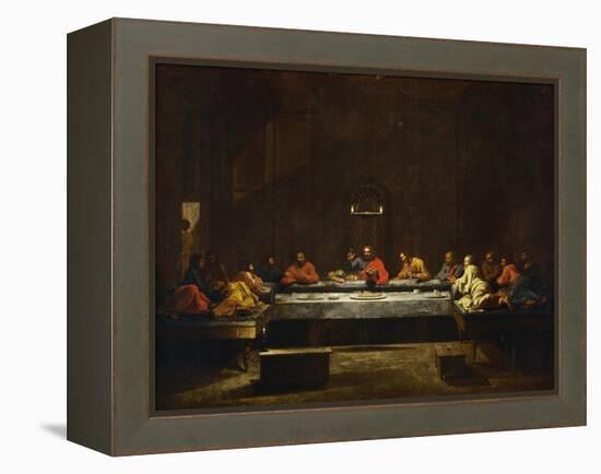 The Eucharist, Symbolized by the Last Supper-Nicolas Poussin-Framed Premier Image Canvas