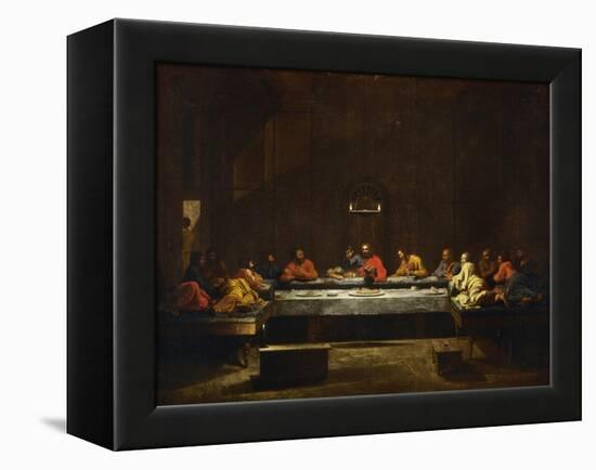 The Eucharist, Symbolized by the Last Supper-Nicolas Poussin-Framed Premier Image Canvas