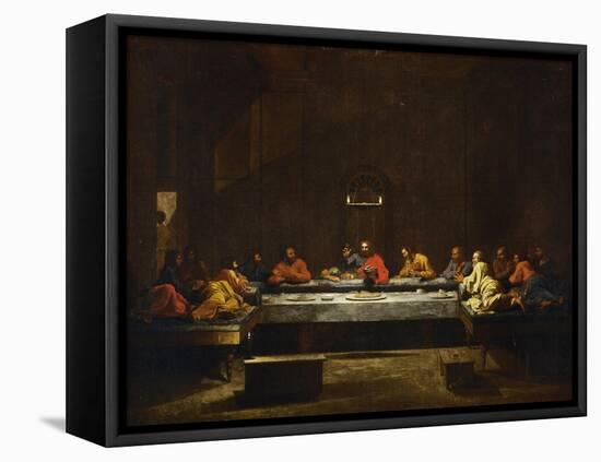 The Eucharist, Symbolized by the Last Supper-Nicolas Poussin-Framed Premier Image Canvas