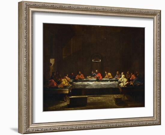 The Eucharist, Symbolized by the Last Supper-Nicolas Poussin-Framed Giclee Print