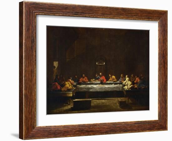 The Eucharist, Symbolized by the Last Supper-Nicolas Poussin-Framed Giclee Print