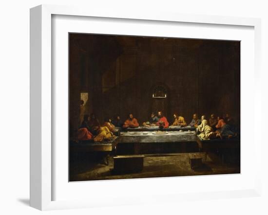 The Eucharist, Symbolized by the Last Supper-Nicolas Poussin-Framed Giclee Print