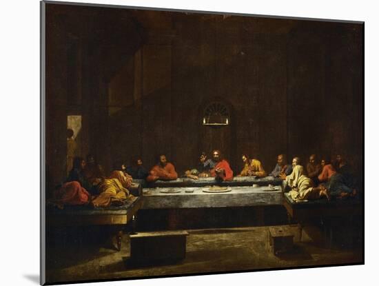 The Eucharist, Symbolized by the Last Supper-Nicolas Poussin-Mounted Giclee Print