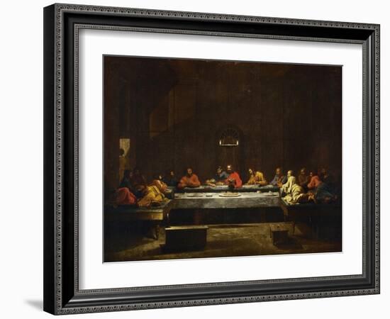 The Eucharist, Symbolized by the Last Supper-Nicolas Poussin-Framed Giclee Print