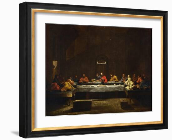 The Eucharist, Symbolized by the Last Supper-Nicolas Poussin-Framed Giclee Print