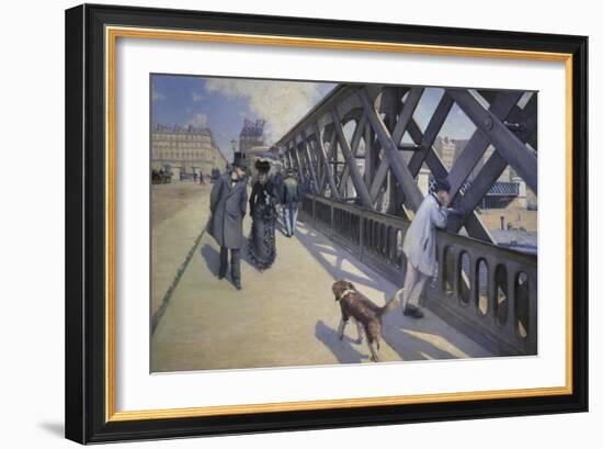 The Europe Bridge, 1876-Gustave Caillebotte-Framed Giclee Print