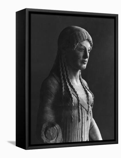 The Euthydikos Kore, from the Acropolis, circa 490 BC-null-Framed Premier Image Canvas