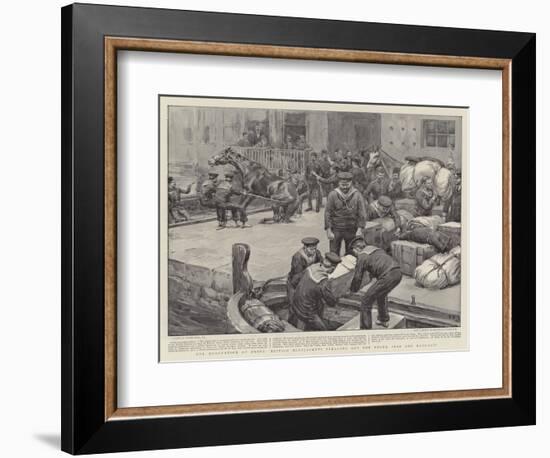 The Evacuation of Crete, British Bluejackets Clearing Out the Turks, Bag and Baggage-Frank Dadd-Framed Giclee Print