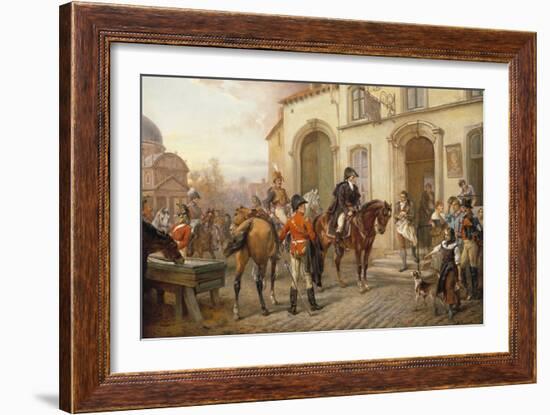 The Eve before Waterloo, the Duke of Wellington at the Trumpet Inn-Robert Alexander Hillingford-Framed Giclee Print
