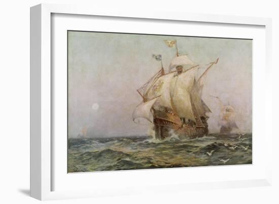 The Eve of Discovery, 1492-Jean Leon Gerome Ferris-Framed Giclee Print