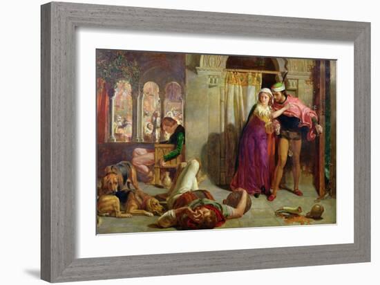 The Eve of St. Agnes, or the Flight of Madelaine and Porphyro During the Drunkenness Attending…-William Holman Hunt-Framed Giclee Print