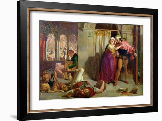 The Eve of St. Agnes, or the Flight of Madelaine and Porphyro During the Drunkenness Attending…-William Holman Hunt-Framed Giclee Print