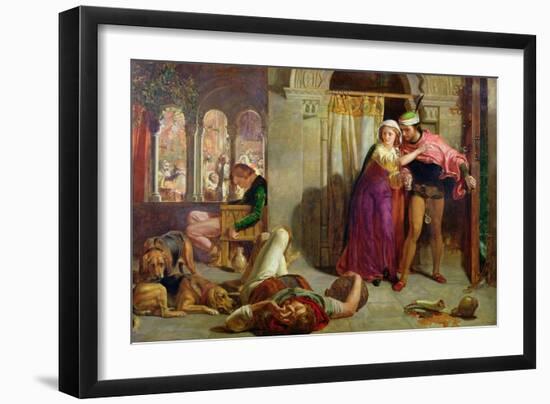 The Eve of St. Agnes, or the Flight of Madelaine and Porphyro During the Drunkenness Attending…-William Holman Hunt-Framed Giclee Print