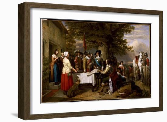 The Eve of the Battle of Edgehill, 1642, 1845-Charles Landseer-Framed Giclee Print