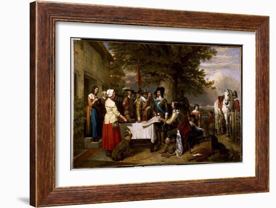 The Eve of the Battle of Edgehill, 1642, 1845-Charles Landseer-Framed Giclee Print