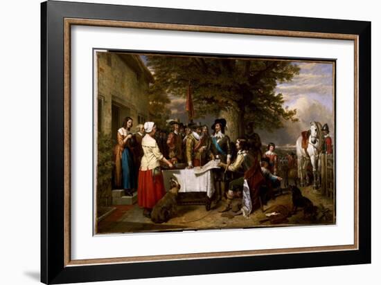 The Eve of the Battle of Edgehill, 1642, 1845-Charles Landseer-Framed Giclee Print