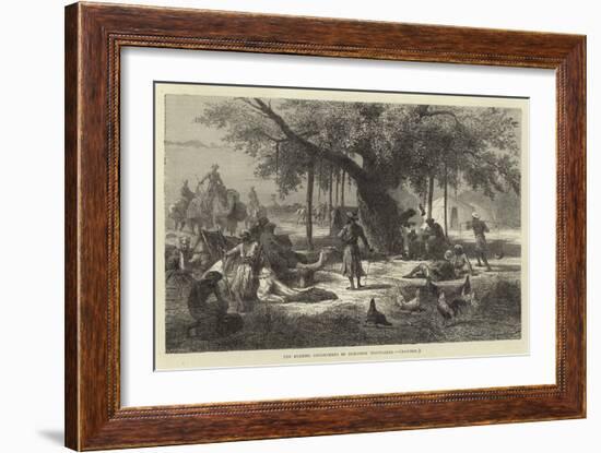 The Evening Encampment of European Travellers, Rajpoor-null-Framed Giclee Print