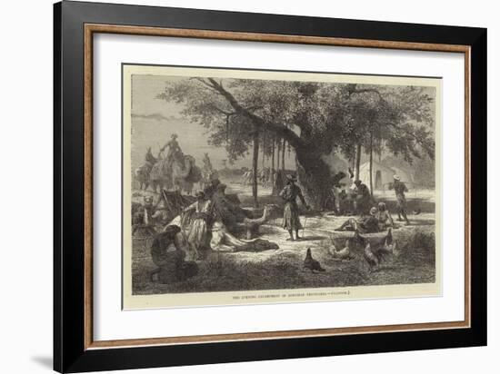 The Evening Encampment of European Travellers, Rajpoor-null-Framed Giclee Print