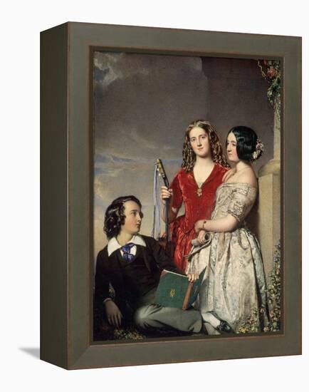 The Evening Hour, Exh. 1847-John Faed-Framed Premier Image Canvas