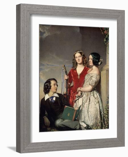 The Evening Hour, Exh. 1847-John Faed-Framed Giclee Print