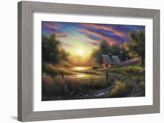 The Evening Routine-Chuck Black-Framed Giclee Print