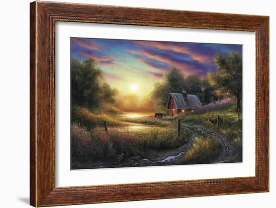 The Evening Routine-Chuck Black-Framed Giclee Print