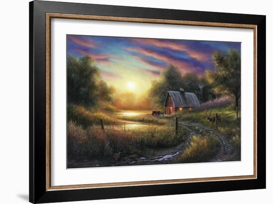 The Evening Routine-Chuck Black-Framed Giclee Print