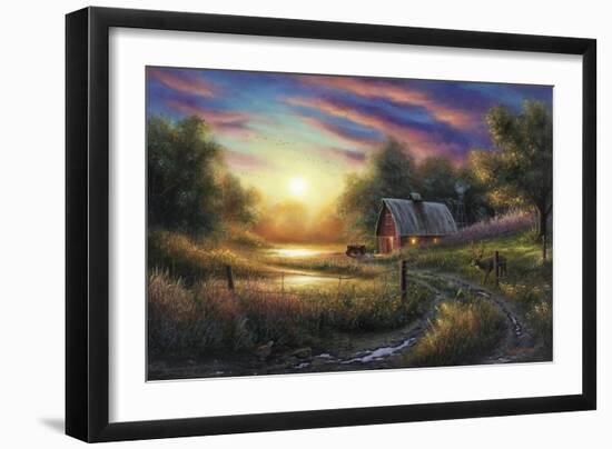 The Evening Routine-Chuck Black-Framed Giclee Print