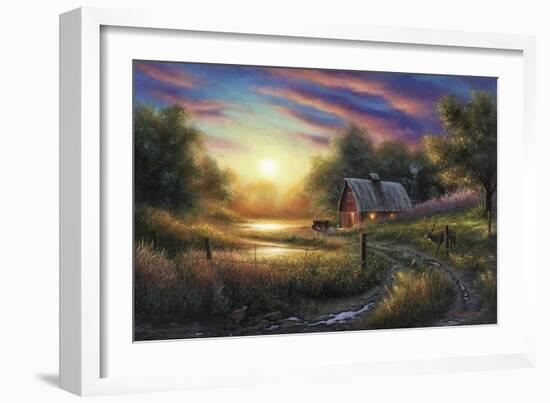 The Evening Routine-Chuck Black-Framed Giclee Print