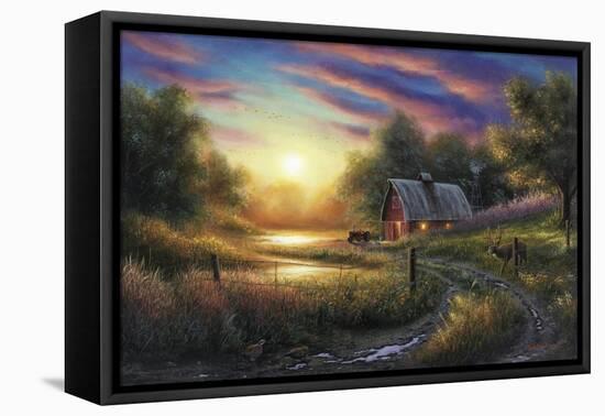 The Evening Routine-Chuck Black-Framed Premier Image Canvas
