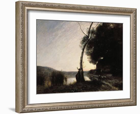 The Evening Star, 1864-Jean-Baptiste-Camille Corot-Framed Giclee Print