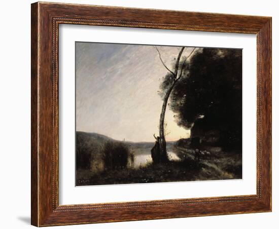 The Evening Star, 1864-Jean-Baptiste-Camille Corot-Framed Giclee Print