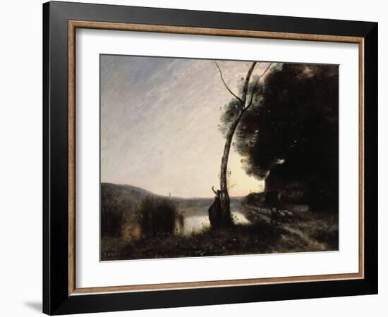 The Evening Star, 1864-Jean-Baptiste-Camille Corot-Framed Giclee Print