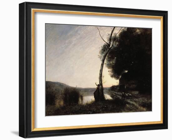 The Evening Star, 1864-Jean-Baptiste-Camille Corot-Framed Giclee Print