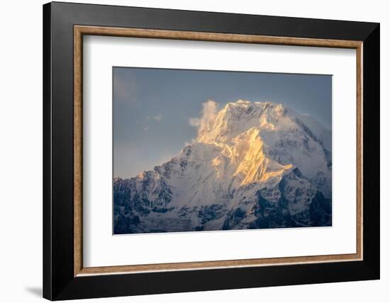 The Evening Sun on Annapurna South, 7219M, Annapurna Conservation Area, Nepal, Himalayas, Asia-Andrew Taylor-Framed Photographic Print