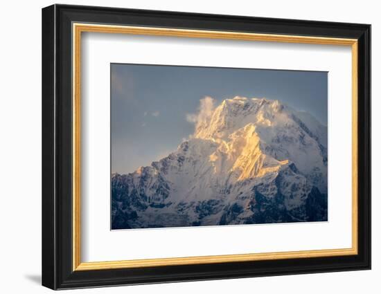 The Evening Sun on Annapurna South, 7219M, Annapurna Conservation Area, Nepal, Himalayas, Asia-Andrew Taylor-Framed Photographic Print