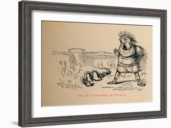 'The Evil Conscience of Tarquin', 1852-John Leech-Framed Giclee Print