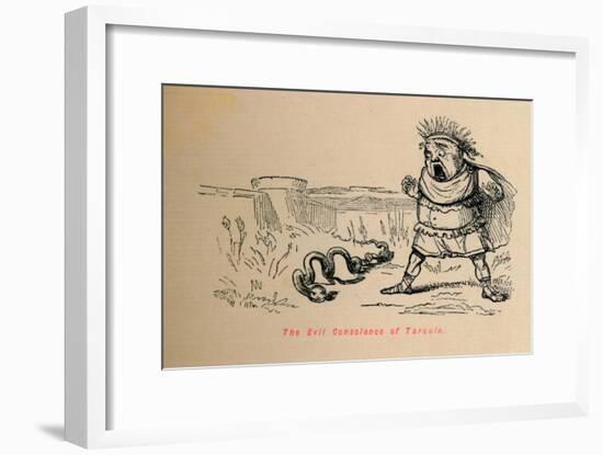 'The Evil Conscience of Tarquin', 1852-John Leech-Framed Giclee Print