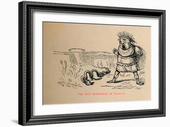 'The Evil Conscience of Tarquin', 1852-John Leech-Framed Giclee Print