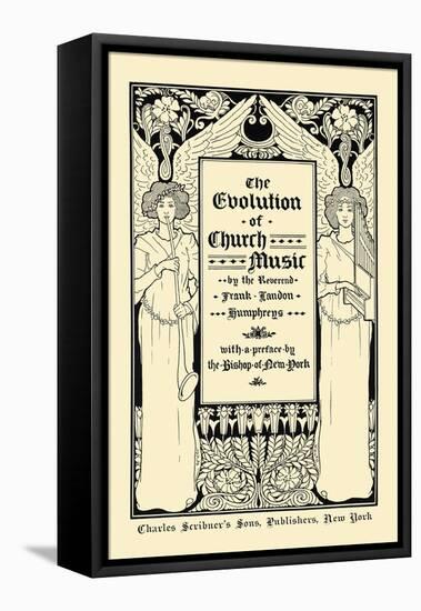 The Evolution Of Church Music-Louis Rhead-Framed Stretched Canvas