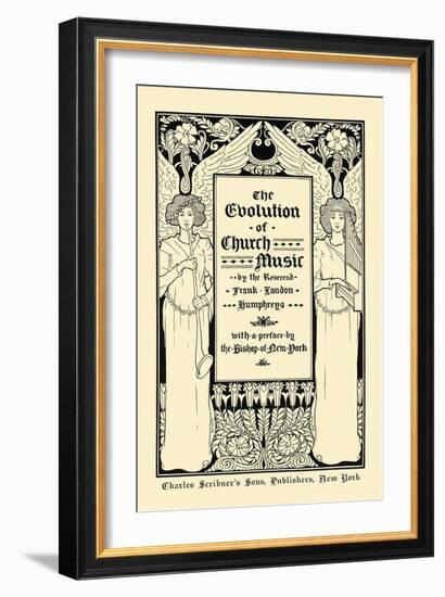 The Evolution Of Church Music-Louis Rhead-Framed Art Print