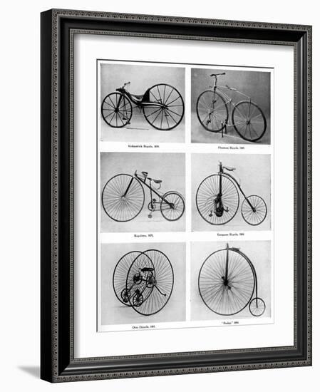 The Evolution of the Bicycle, 19th Century-null-Framed Giclee Print