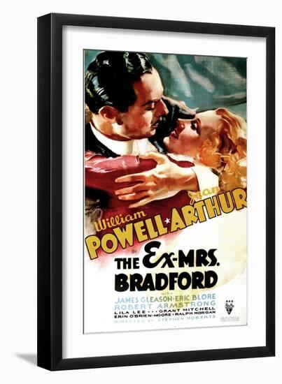 THE EX-MRS. BRADFORD, US poster art, from left: William Powell, Jean Arthur, 1936-null-Framed Art Print