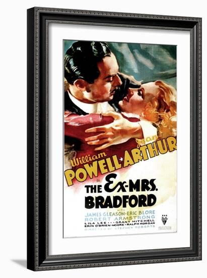 THE EX-MRS. BRADFORD, US poster art, from left: William Powell, Jean Arthur, 1936-null-Framed Art Print