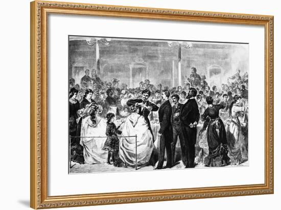 The Examination of Apprentices in the Tonhalle, Berlin, by a Committee of the Hairdressing…-German School-Framed Giclee Print