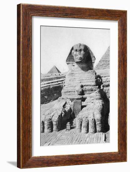 The Excavated Sphinx, Cairo, Egypt, C1920S-null-Framed Giclee Print