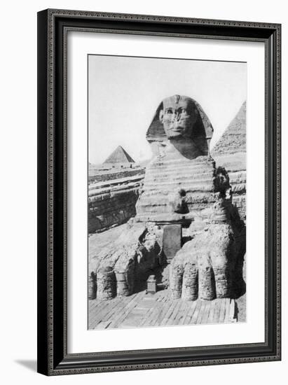 The Excavated Sphinx, Cairo, Egypt, C1920S-null-Framed Giclee Print