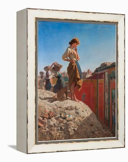 The Excavations at Pompeii, Italy, 19Th Century (Painting)-Filippo Palizzi-Framed Premier Image Canvas